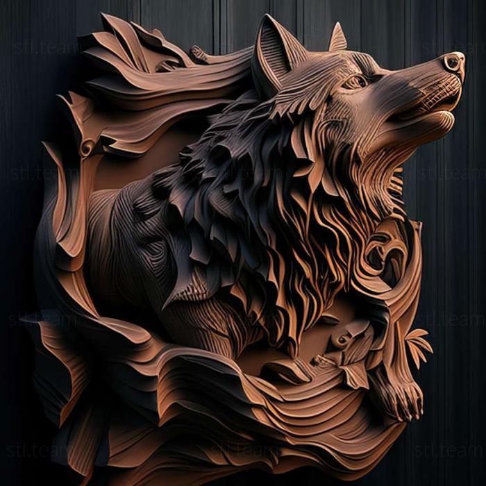 3D модель Арго волк известное животное (STL)